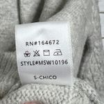 &merci &merci Gray Knit Hoodie Sweater Cable Knit Sleeve Cozy Pullover Size Small Photo 5