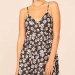 Ocean Drive 🌻Black Sunflower Printed Knit Ruffle Dress🌻 ~med NWT Photo 0