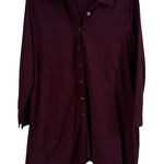 Soft Surroundings  Santa Barbara Tunic Top Womens Sz M Purple Asymmetrical Hem‎ Photo 0