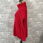 Bar III  Red Ribbed Cold Shoulder Sweater Photo 1