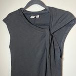 Gap NWT Slub Tie Sleeve T-Shirt Mini Dress Black Size XS Knot Open Minimalist Photo 9