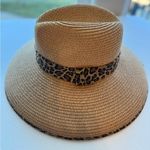 Cruise Club Leopard Trim Straw Hat Photo 1