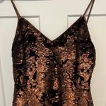 Blush Boutique  Velvet Sequin  Strappy Sheath Dress Brown Bronze Size Large Party Photo 2