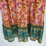 BTFBM NWT  Floral Tiered Boho Dress Orange Short Sleeves Size Small S NEW T1724 Photo 12
