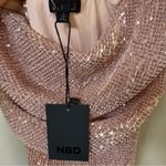 NWT Revolve x NBD Mark Mini Dress in Copper Sequin cross back strap size Small Gold Photo 7