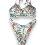 Maaji Chinoiserie Holly Reversible Bikini Top & Bottom Floral Print Size L $144 Photo 0