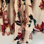 1. State Light Pink Floral Top Long Split Bell Sleeve Sz Medium Photo 3