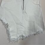 Sandy Liang  White Tams Frayed Denim Mini Skirt Photo 4