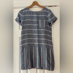 Lou & grey  Navy and White Linen Dress Size‎ Small EUC Photo 2