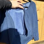 UGG  Scoop Neck Mini Blue‎ Fleece Dress Size Medium Warm 3/4 Sleeve Winter Fall Photo 4