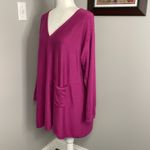 Soft Surroundings  Sweater Tunic Fuschia Pink Purple Pullover Womens Size 1X Photo 2