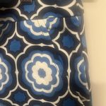 Trina Turk Straight Leg Cotton Lycra Cropped Pants Mod Resort Blue White Size 2 Photo 4