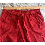 Knox Rose Shorts Red Eyelet Smocked Waist Belted Size XXL Cotton Beach Event Photo 5