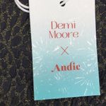 ANDIE DEMI MOORE x  Tropez Swim Bottom Women Sz L Black Gold Glam Retro Boho NWT Photo 8