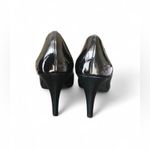 Victor Alfaro "Knox" 8.5 Medium Women's Patent Black 3.5” Stiletto Stacked Heel. Size undefined Photo 5