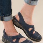 Rieker Daisy Blue Suede Cross Strap Comfort Walking Sandals Women's Size 41 9 Photo 0