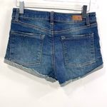 RSQ  Jeans Blue Midwash Distressed Rolled Hem Malibu Denim Shorts Photo 2