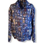 Vintage Out Brook Silk Bomber Zip Front Nautical Marine Wear Jacket Blue Small Photo 0