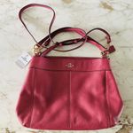 Coach  Lexy Rouge Pink Pebbled Leather Shoulder Bag Photo 0