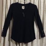 Chaser Long Sleeve Waffle Knit Henley Thermal Top Photo 0
