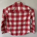 NEW Pact Holiday Gingham Mila Flannel Shirt Small Red White Button Up Top Check Photo 3