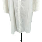 Melissa Nepton Mia Crisp Button Down Collared Shirt Off White Size‎ Large Photo 3