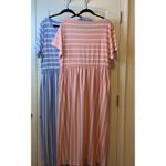 SheIn  Size XL Striped Maxi Dress Pockets‎ Short Sleeve Casual NWOT Flowy Beach # Photo 4