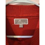 JM Collection  Acrylic Blend Button Sleeve Turtleneck Sweater Red Sz PXL Photo 2