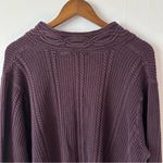 Jeanne pierre Jean Pierre cotton purple sweater heavy 3X women’s cable knit plum fall winter Photo 6