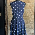 Forever 21 Navy & White Bow Illusion Skater Mini A Line Womens Dress Size M Indie Photo 3
