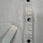 J. Jill Button Front Hoodie Jacket Pockets Cotton Blend Comfy White L READ Size L Photo 3