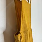 Sienna Sky  Jumpsuit Sleeveless W/ Pockets Wide Leg Knit mustard yellow tan small Photo 3