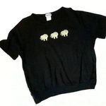Bonworth Vintage Short Sleeve Embroidered Elephant Oversized Petite Small Photo 0