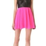 MASON by Michelle Mason Leather Silk Cutout‎ Dress Black Size 0 Photo 0