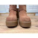 Michael Kors  Perry Suede Moto Boots Luggage Camel Size 7 NWOB Chic Edgy Lug Sole Photo 6
