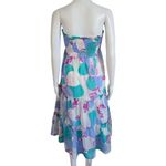 J. Marie Mia Rae Cornflower Blue Multi Floral Strapless Skirt/Dress Size Medium Photo 4