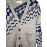 Derek Lam 10 Crosby Women's Fair Isle V-Neck Cardigan Sweater Size XS Blue Gray Photo 6
