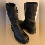 Schutz  women black leather rubber platform Juany boots size 10 Photo 1
