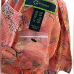 C Wonder Pink Eclectic Cottagecore Artsy Long Sleeve Button Up Duster Tunic Top Size 10P Photo 4