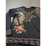 Johnny Was  Kaira Hi-Lo‎ Pullover Embroidered Peacock Sweatshirt Womens Size S Photo 1