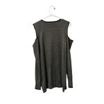 Calvin Klein NEW Women's Gray Contrast-trim Cold-shoulder Sweater Top Size Large Photo 3