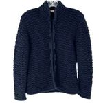 Artesania Naty Black 100% Alpaca Chunky Cardigan Sweater Size Medium Peruvian Photo 1