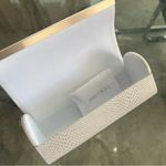 Jimmy Choo Hard Case with Wipe, Snakeskin Silvertone Hardware NEW w/o Tax Photo 3