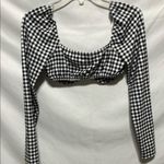 Princess Polly Princess Poly Black and White Fitted Bustier Blouse Photo 4