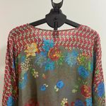 Johnny Was NWOT  Flower Rayon Amazing Tie Tunic Dress SHIRT Blouse Top M Photo 9