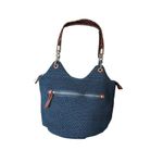 The Sak  Blue Crochet Women's Handbag with Braided Handle Photo 1