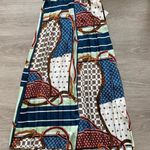 ZARA Multicolored Printed Pleated Midi Skirt Photo 3