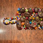 None Colorful Coffee Bean Hand Beaded Bracelet Photo 1