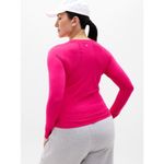 Athleta New M Momentum Seamless Top Dahlia Pink Medium Long Sleeve Photo 5
