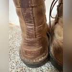 UGG  Caspia‎ Shearling Leather Boots – Women’s 9 Brown Tan Lace-Up Winter GUC Photo 5